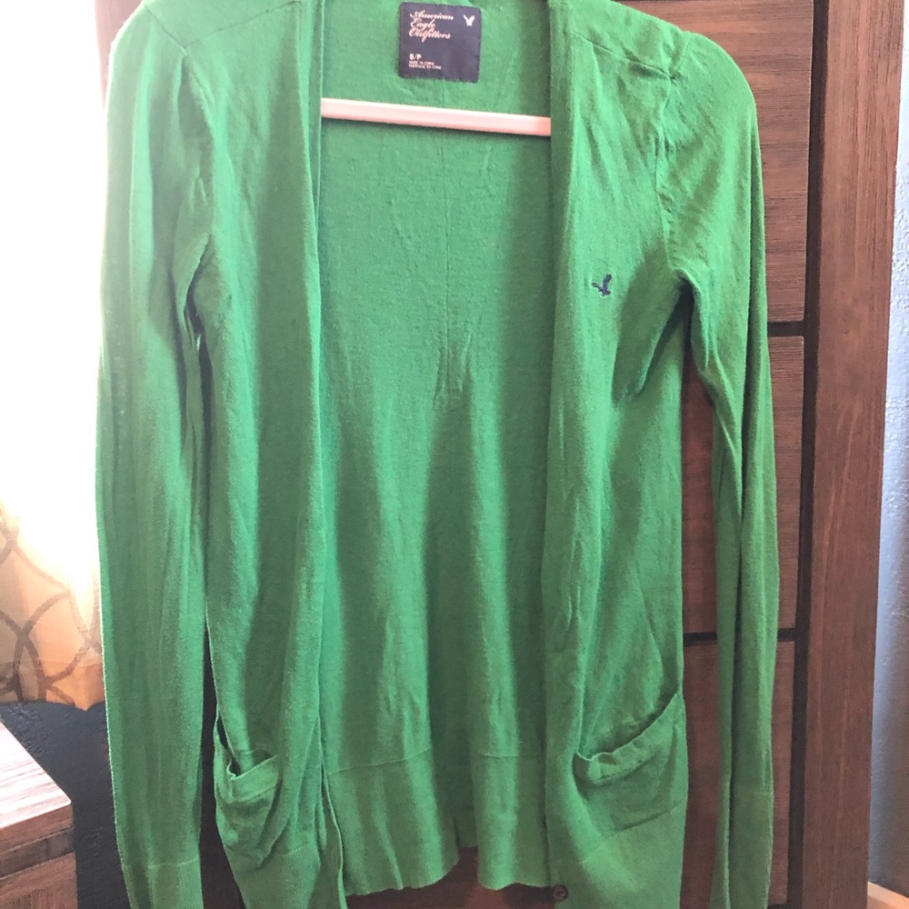 Kelly Green American Eagle Cardigan